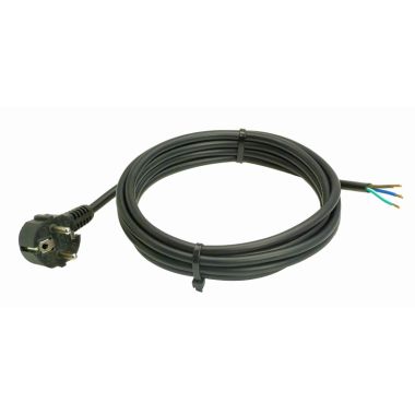 Werf- en werkplaatsmateriaal - Schwabe - PVC-aansluitkabel 10m H05VV-F 3G1,0 zwart - 70802