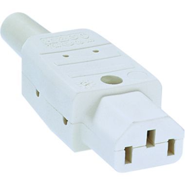 Stekkers, schakelaars en stopcontacten - Bachmann - Kalt Recht stekker Type 794 70°C, wit - 915.270