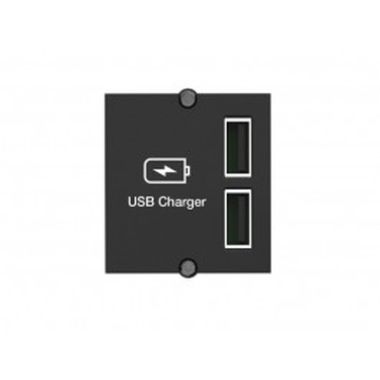 Kantoor elektrificatie en kabelmanagement - Bachmann - Module dubbel USB Charger 1x In / 2x Out - 917.224