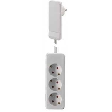 Stekkers, schakelaars en stopcontacten - Bachmann - SMART PLUG stekker UTE compatibel (SHUKO) met kabel 1,5m en powerstrip met 3 stopcontacten (SHUKO) wit - 933.007