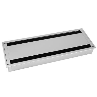 Kantoor elektrificatie en kabelmanagement - Bachmann - Twofold Cover zilvergrijs RAL9006 - 943.001