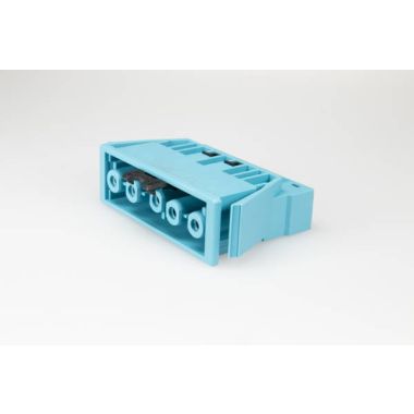 Électrification des bureaux et gestion des câbles - Adels - AC166 GEBU partie de châssis, 5-pôles, femelle bleu pastel avec verrouillage , DALI - AD17818