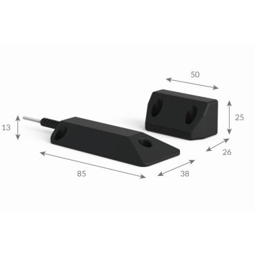 Communication de porte et contrôle d&#039;accès - Openers and closers - Magnetic Contact Appar./Polycarbonate/Min.Gap 30min - CMB003
