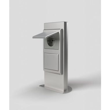 Werf- en werkplaatsmateriaal - Bodensteckdosen - Energiezuil ES301 - 2 modules (1x UTE + 1x CAT6a), 1x USB A/C charger - ES301-3-2-FR