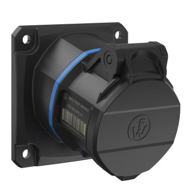 Stekkers, schakelaars en stopcontacten - Walther Werke - NEO Inbouwstopcontact schuin 16A 4P 9h 230V IP54 met veerklem - FW510409CC