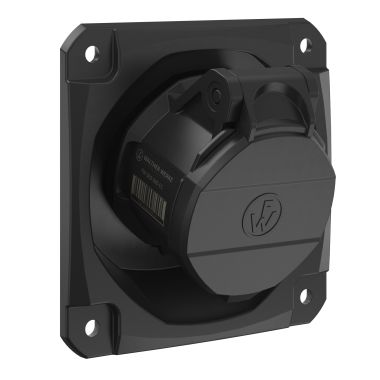 Stekkers, schakelaars en stopcontacten - Walther Werke - NEO Opbouwstopcontact Schuin 16A 4P 7h IP54 500V met veerklem - FW512407CC