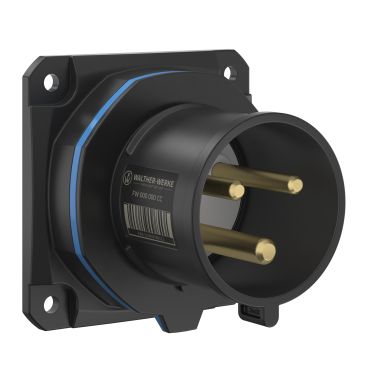 Stekkers, schakelaars en stopcontacten - Walther Werke - NEO Toestelstekker Recht 32A 3P 6h IP54 230V met schroefaansluiting - FW631306SK