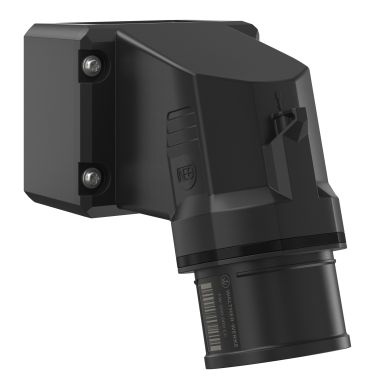 Fiches, interrupteurs et prises de courant - Walther Werke - NEO Socle connecteur mural Incliné 16A 5P 5h IP54 500V avec pince à ressort et base pivotante - FW714505CC