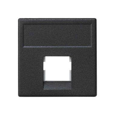 Fiches, interrupteurs et prises de courant - Simon - K45 Plaque VDM plate sans volet 1 x RJ 453M OCKÂ® - Gris grap - K045/14