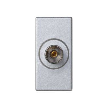 Fiches, interrupteurs et prises de courant - Simon - K45 Plaque 1/2 mécanisme avec prise TV simple, connecteurs IEC fe - K102B/8