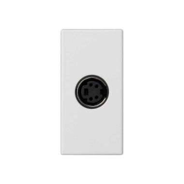 Fiches, interrupteurs et prises de courant - Simon - K45 Plaque 1/2 mécanisme avec 1 connecteur S-Vidéo femelle - - K103B/9