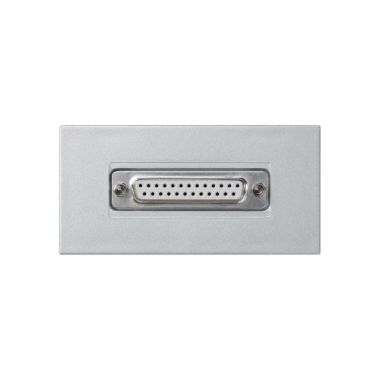 Fiches, interrupteurs et prises de courant - Simon - K45 Plaque 1/2 mécanisme avec 1 connecteur Sub-D 25 femelle. Port - K104A/8