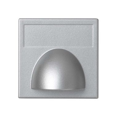 Stekkers, schakelaars en stopcontacten - Simon - K45 plaat kabeluitgang met bevestigingsring - Aluminium - K10/8