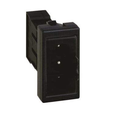 Fiches, interrupteurs et prises de courant - Simon - Plaque K45 demi-mécanisme avec 1 connecteur rapide mâle 3 pà´ - K121A14