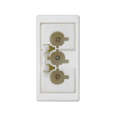 Fiches, interrupteurs et prises de courant - Simon - Plaque K45 demi-mécanisme avec 1 connecteur rapide mâle 3 pà´ - K121A9