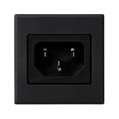 Fiches, interrupteurs et prises de courant - Simon - Plaque K45 avec 1 connexion rapide mâleIEC320 - Gris graphi - K305A14