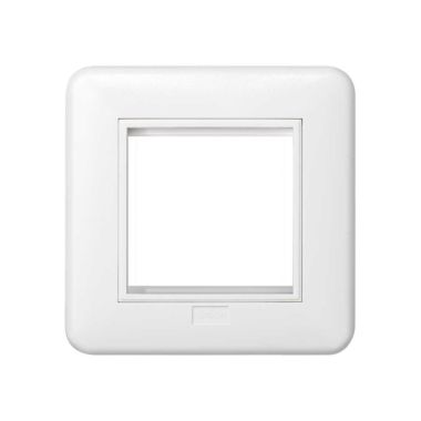 Fiches, interrupteurs et prises de courant - Simon - K45 Cadre avec support 1x K45 - Blanc neige - KR245/9