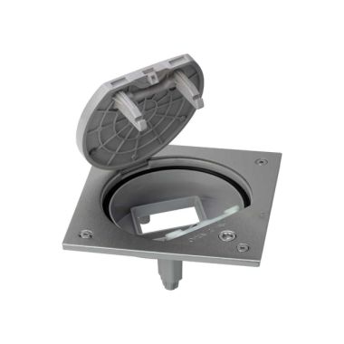 Kantoor elektrificatie en kabelmanagement - Simon - K45 Mechanismehouder veiligheidsslot voor 1x stopcontact inox - KSE0SEC/23/72