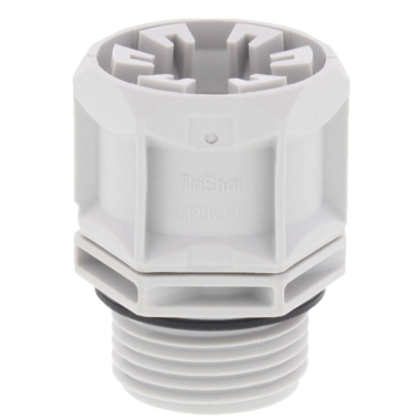 Matériel d&#039;installation - Wiska - TriShot® ETKV 20 LG Presse-étoupe en polypropylène, polyamide à 3 composants M20 IP68 (RAL 7035) gris - 10112713