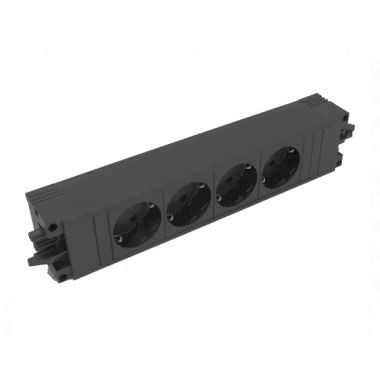 Électrification des bureaux et gestion des câbles - Bachmann - STEP BASE powerstrip 4 modules (4xSCHUKO) GST18 - VDESTEPBASE4