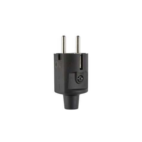 Compact stekker, rubber (TPE), zwart, IP20