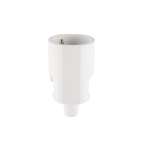 Compact fiche femelle, plastique (PP), blanc, avec CA, IP20