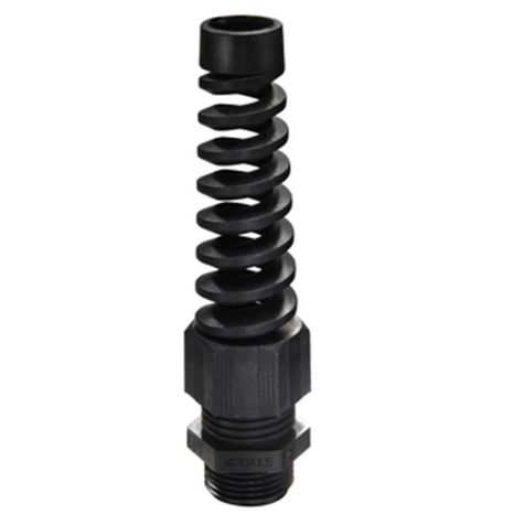 ESKVS 12 BK - Kunststof wartel met knikbeveiliging M12 (RAL 9005)