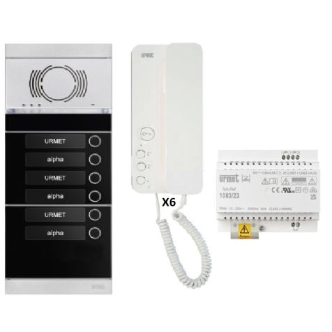 Kit audio 6 appartements proprogrammé