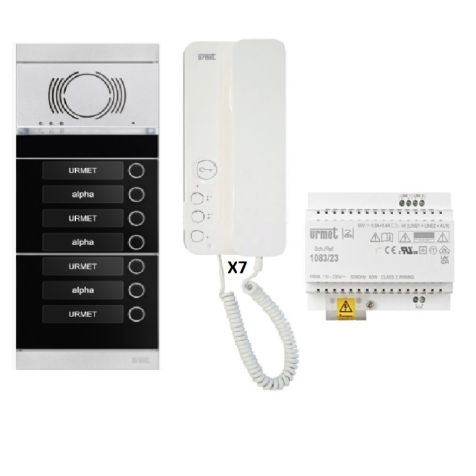 Kit audio 7 appartements préprogrammés