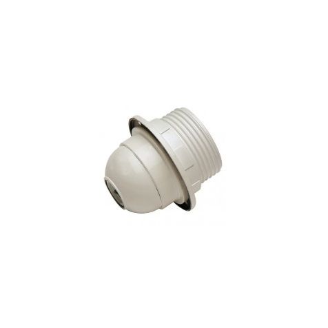 Lamphouder bakeliet E27 korte draad met ring wit