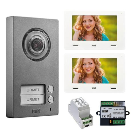 Mini Note Plus videofoonkit Mikra2 - 2 drukknoppen + 2x monitor 7"