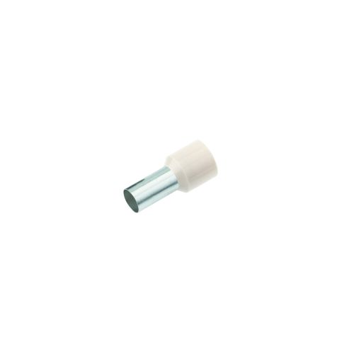GeÏsoleerde Adereindhuls, DIN 46228, 0,5mm², lengte 8mm, wit*