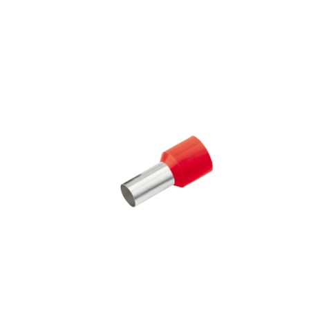 Geïsoleerde Adereindhuls, DIN 46228, 1,5mm², lengte 12mm, rood