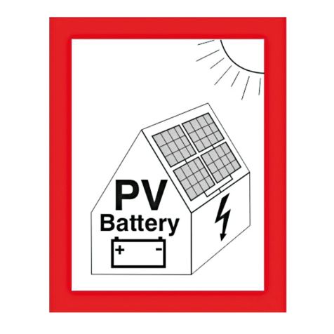 Symbole d'avertissement Batterie PV