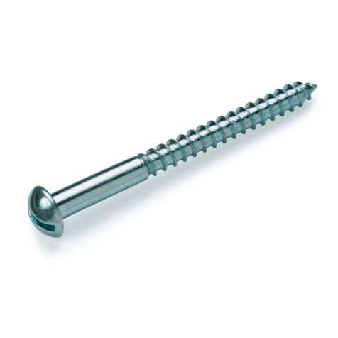 Houtschroef, halfronde sleufkop, 3,5 x 20mm