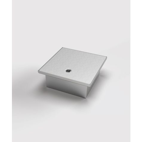 Boîte de sol 2003A - 2x UTE + 2x CAT6a, inox - couvercle aveugle alu IP65