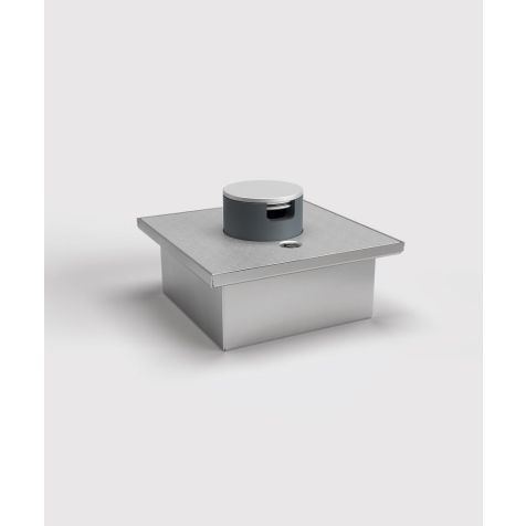 Vloerdoos 2003Q - 3x UTE, inox met alu panoramische cilinder IP65