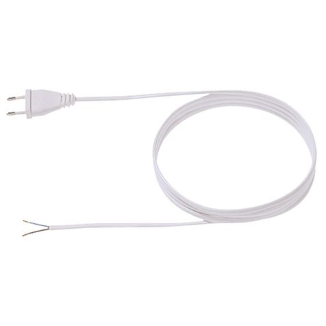 Aanzetsnoer Euro H03VVH2-F 2x0,75 2m wit