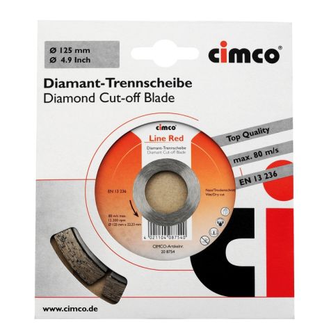 Disques à tronçonner DIAMANT line red 125 mm