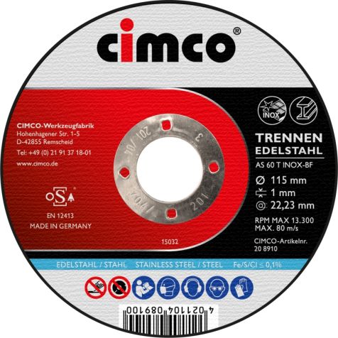 Disques à tronçonner Coridon inox 115mm