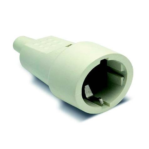 Fiche Femelle PVC 10/16A blanc IP20 (SHUKO)