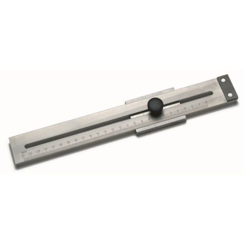 Kruisblok, staal, meetbereik 0 - 200 mm, uitlezing 0,1 mm, mm-verdeling