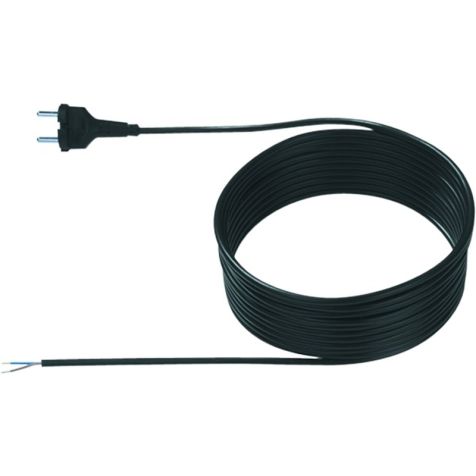 Cordon H05VV-F 2x0,75 Noir-6,3m