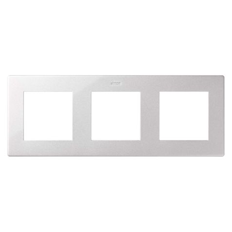 S24 Plaque de recouvrement triple, couleur: aluminium