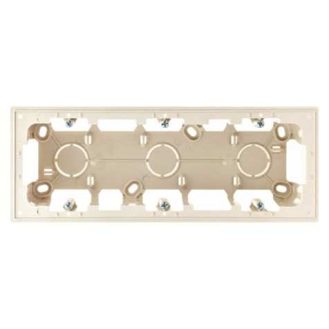 S24 Opbouwdoos voor 3 modules, afmetingen: 227x85mm, kleur: ivoor