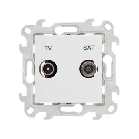 S24 Stopcontact TV-SAT enkel, kleur: wit
