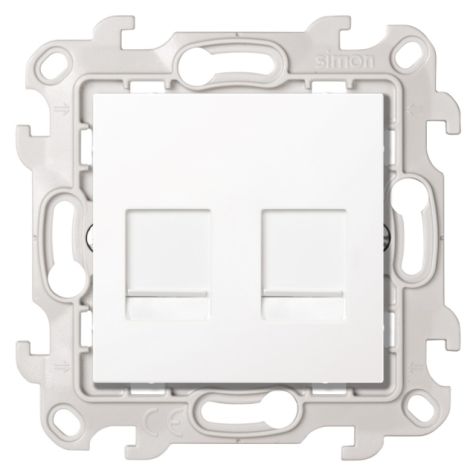 S24 Prise 2x RJ45, UTP Catégorie 6, couleur: blanc