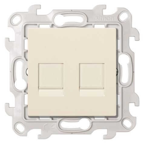 S24 Stopcontact 2x RJ45, UTP categorie 6, kleur: ivoor