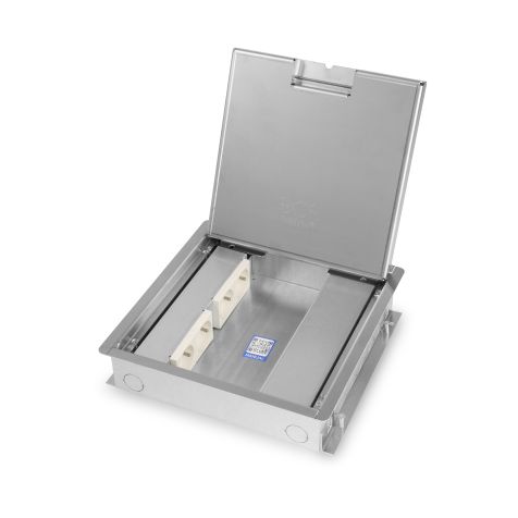 VELOX 2.0®  50mm- RVS V15 klapdeksel - 4x UTE + 8x data-uitsparing (15x19,6mm)
