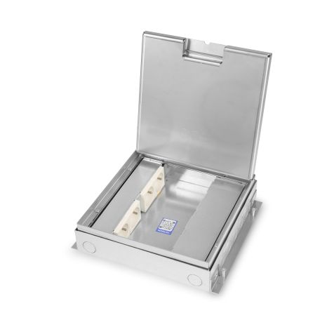 VELOX 2.0® 50mm - RVS V15ZR klapdeksel (zonder oplegrand) - 4x UTE + 4x leeg  (uitsparing 45x45mm)